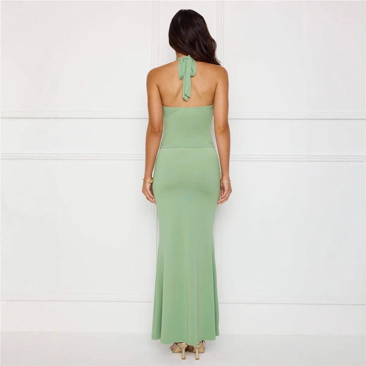 Seraphina Butterfly Cut-Out Maxi Dress -- Green