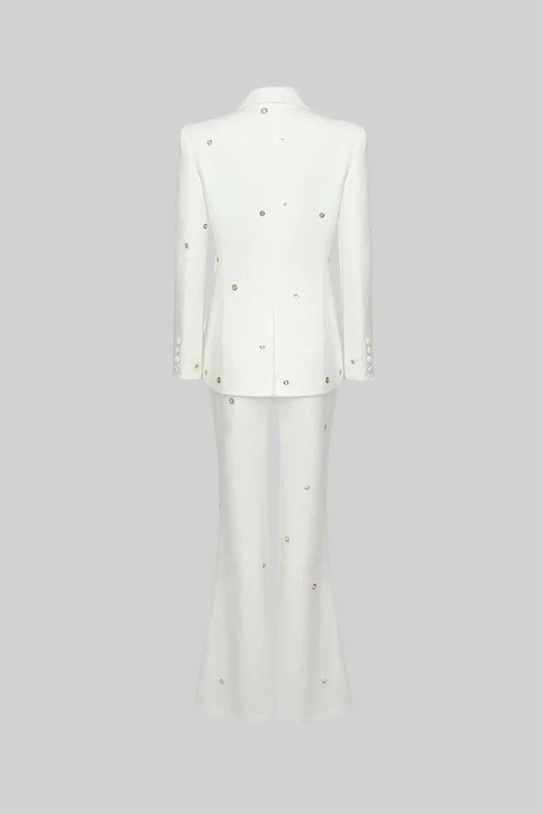 Two Piece Elegant Suit with Metal Details