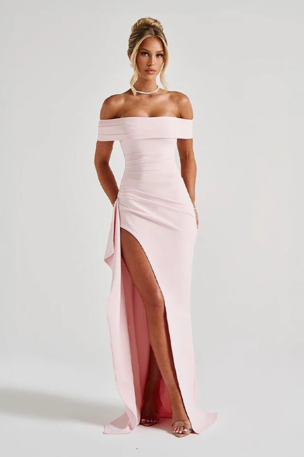 alexia maxi dress pink Petal and Pup Women's Alexia Off Shoulder Maxi Dress