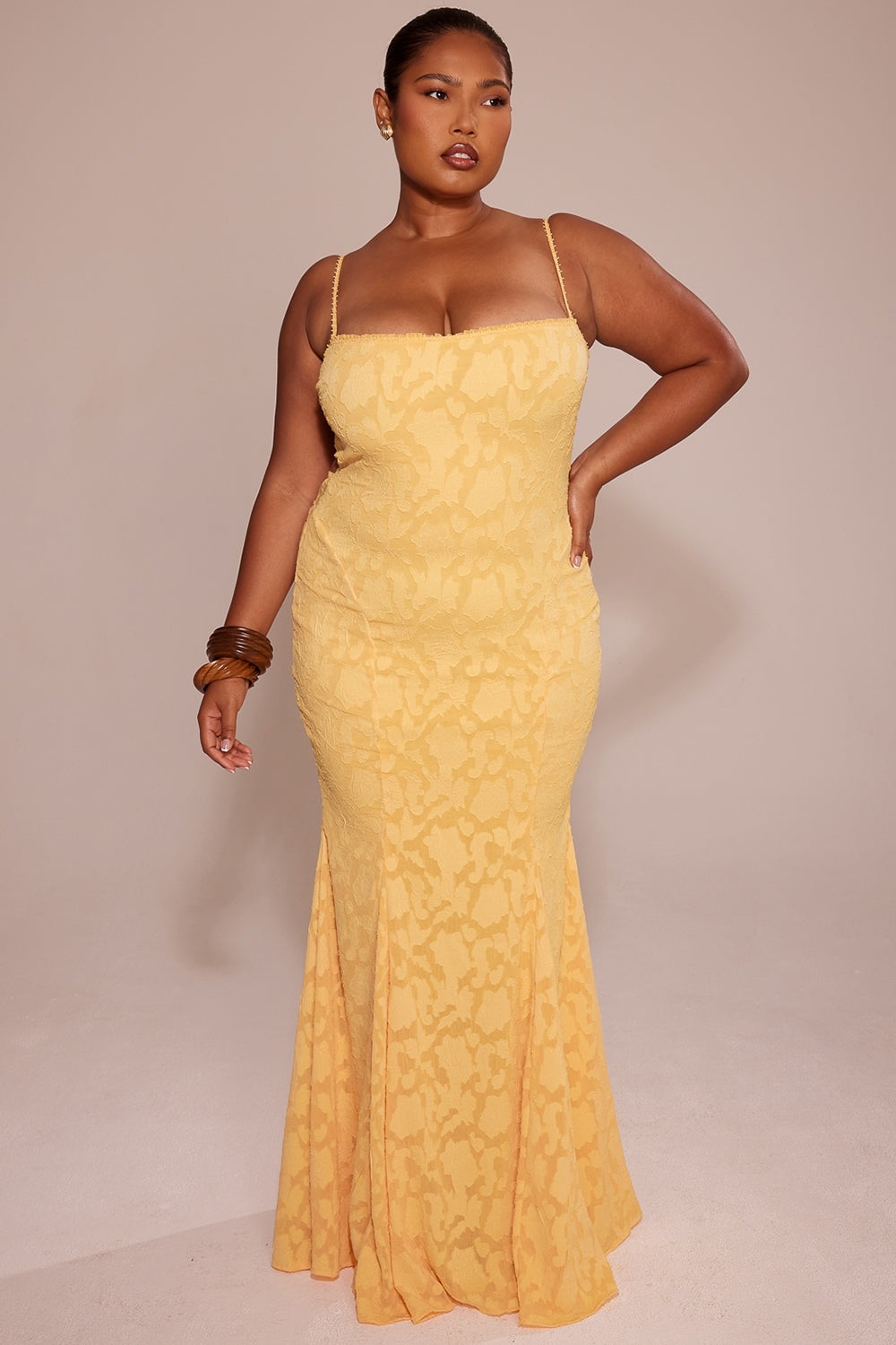 Apricot Lace Up Back Maxi Dress - Apricot Apricot Lace Up Back Maxi Dress - Apricot