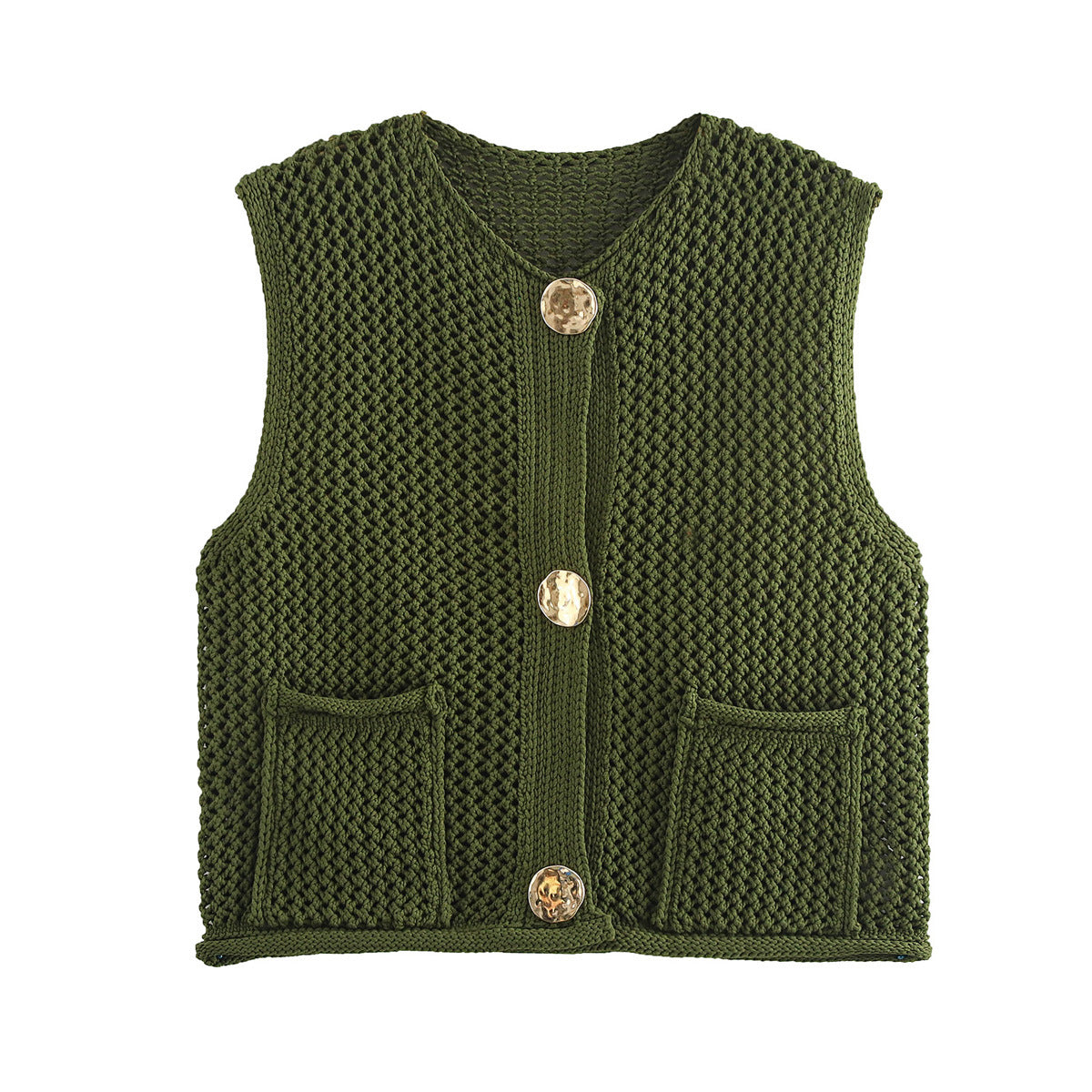 crochet cut-out vest