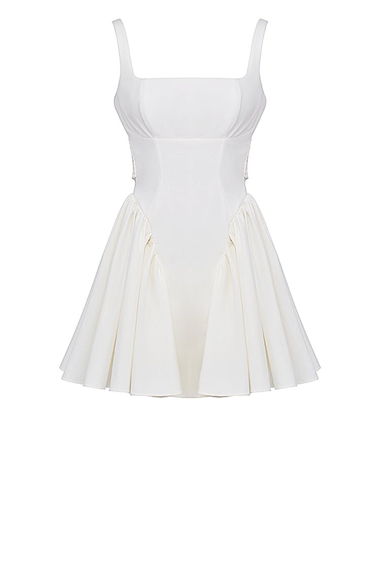 FLORIANNE BOW MINI DRESS - White