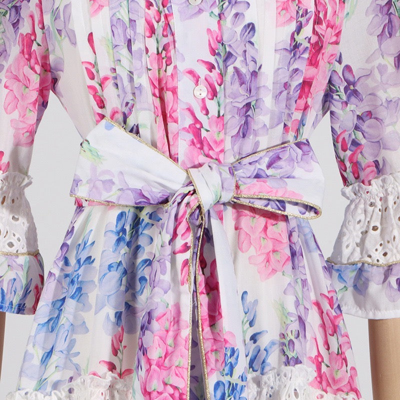 Kimora Floral Belted Mini Dress