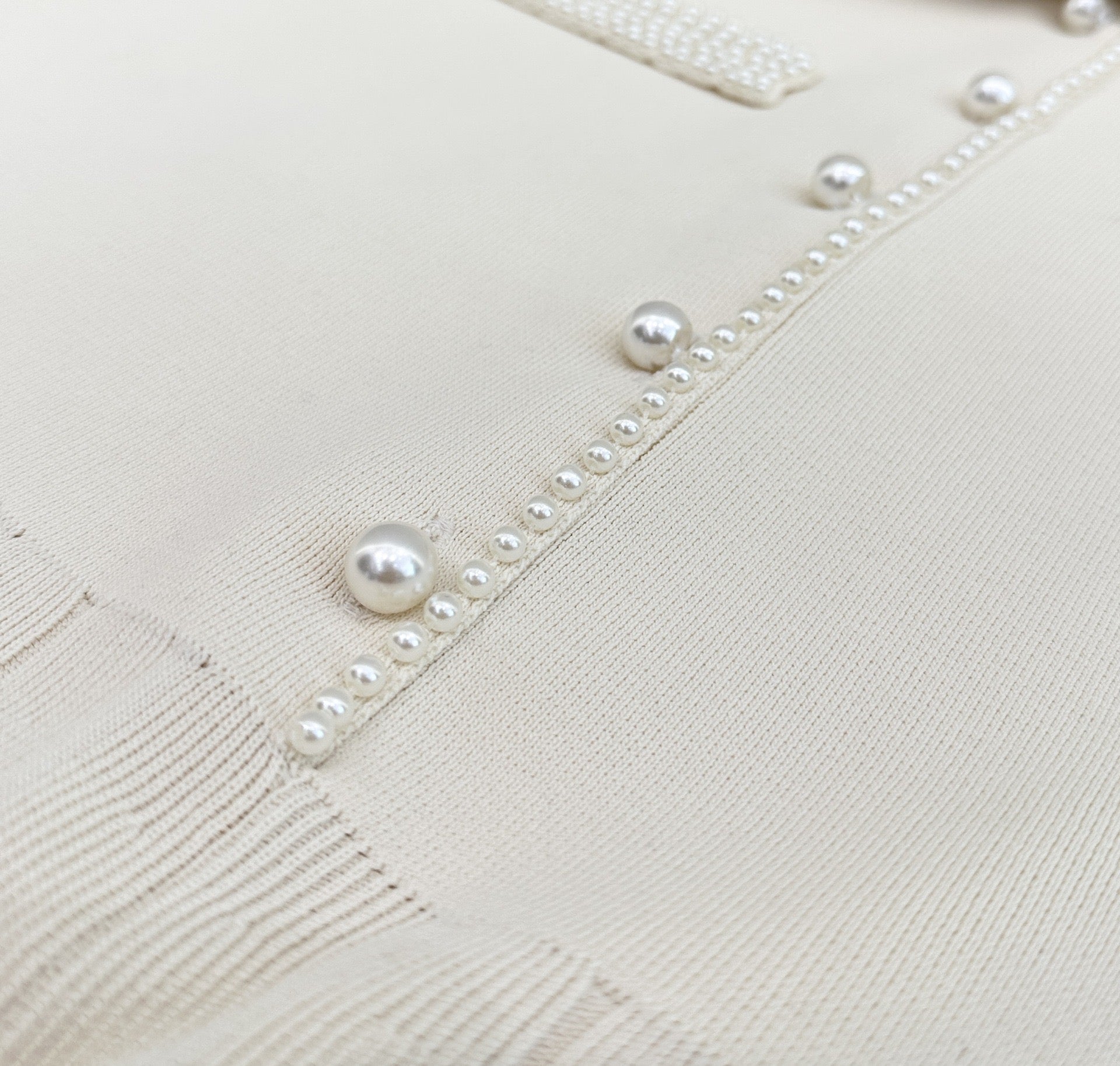 Zaidi Rachida Pearl-Trim Midi Dress