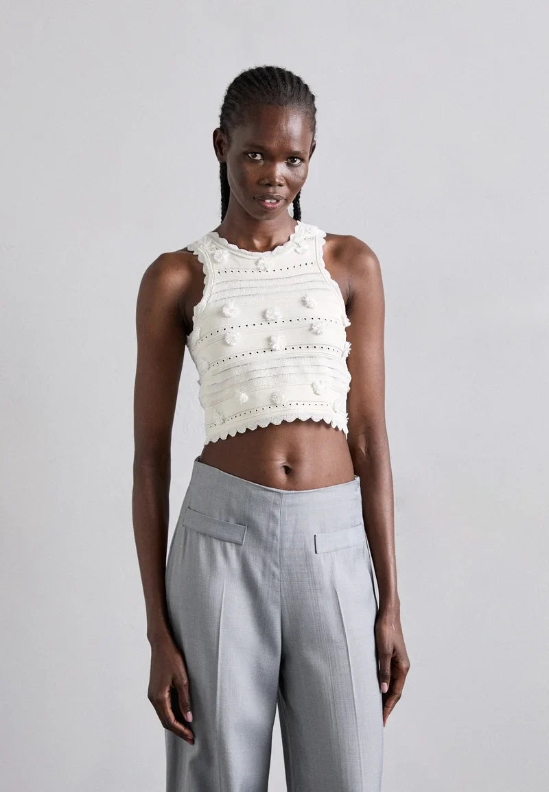 SANDRO AMERICAIN FRILL - TOP