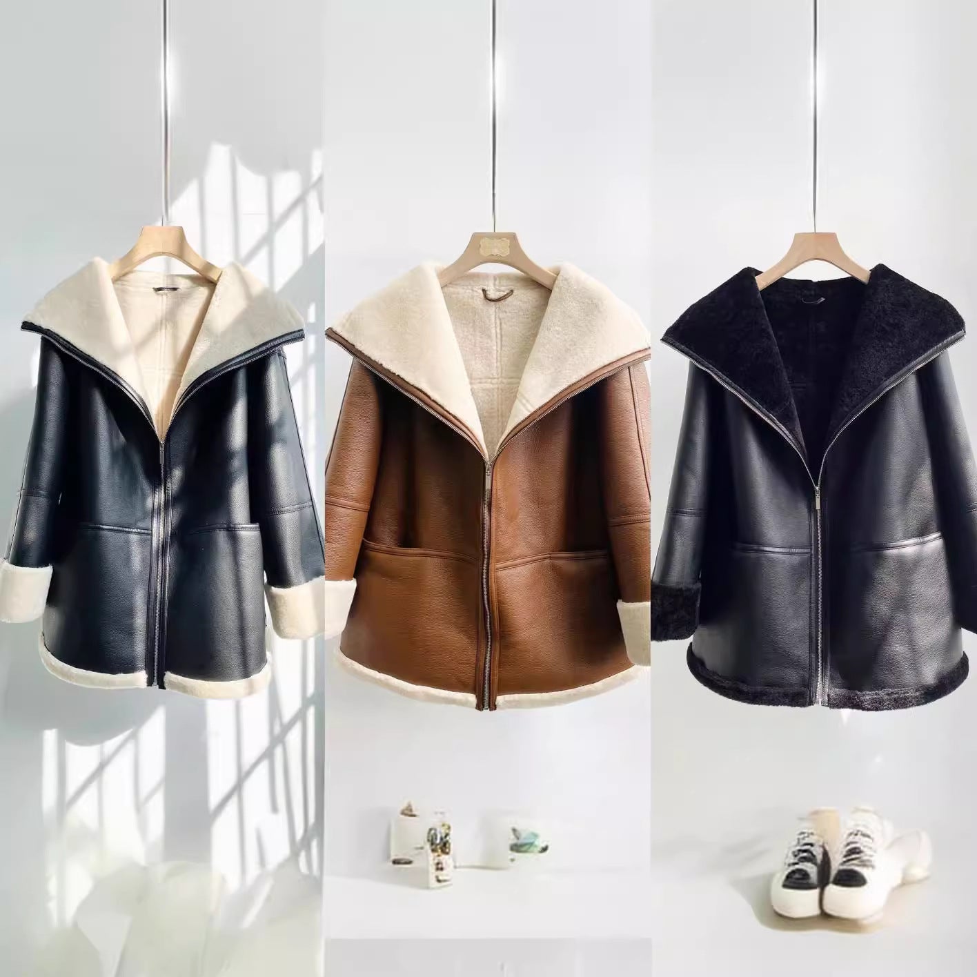 Shawl lapel loose silhouette jacket