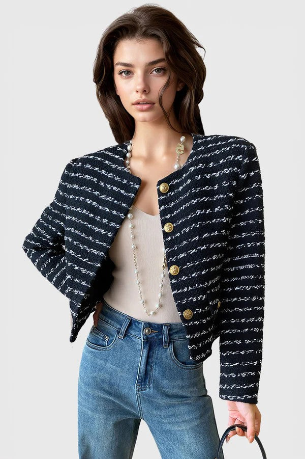 Striped Textured Jacket