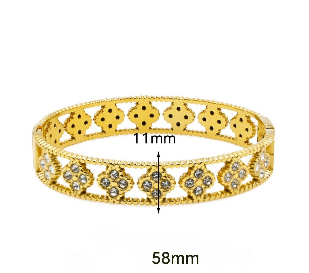 Four-leaf clover bracelet - Gold