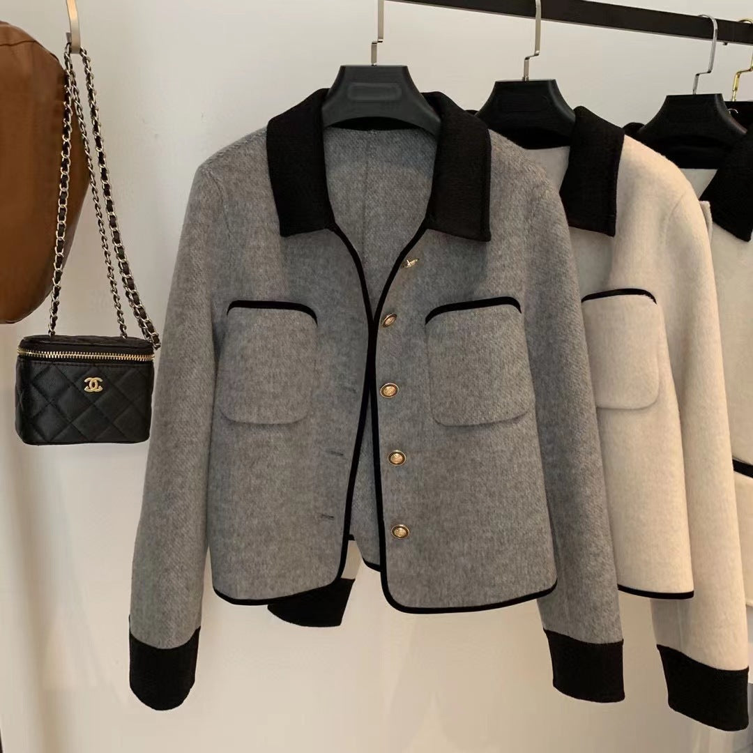 woolen short double-sided Blazer