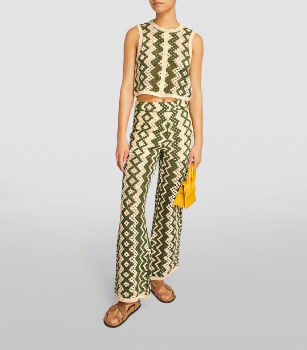 SANDRO Crochet Sleeveless Cardigan