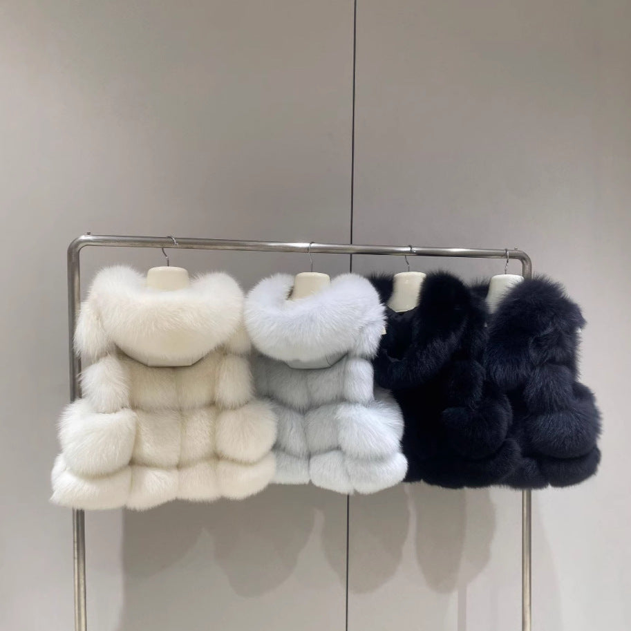 Fur bread cubes jacket