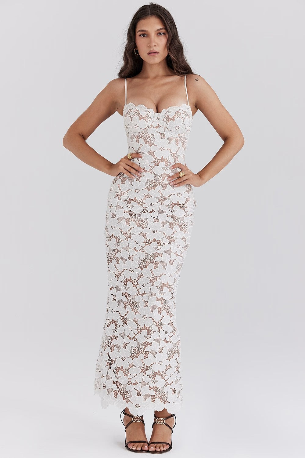 Isabella- Pearl Blossom Maxi Dress Isabella- Pearl Blossom Maxi Dress