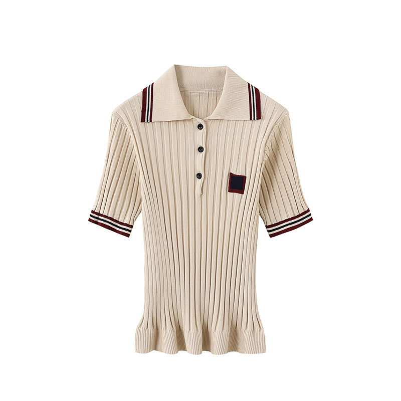 POLO Neck top Skirt Set