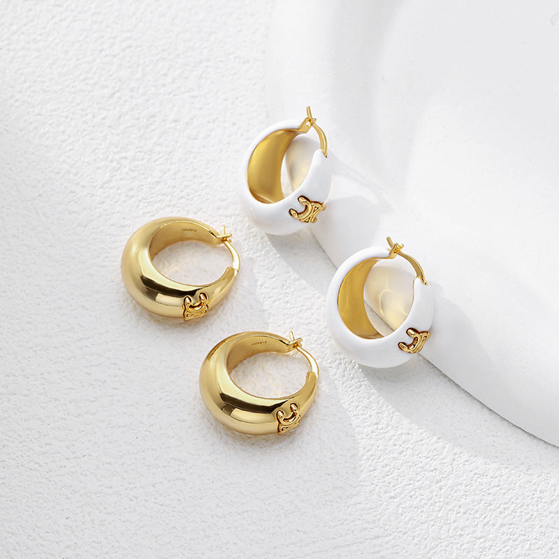 Celin Arch New Enamel Glaze Earrings