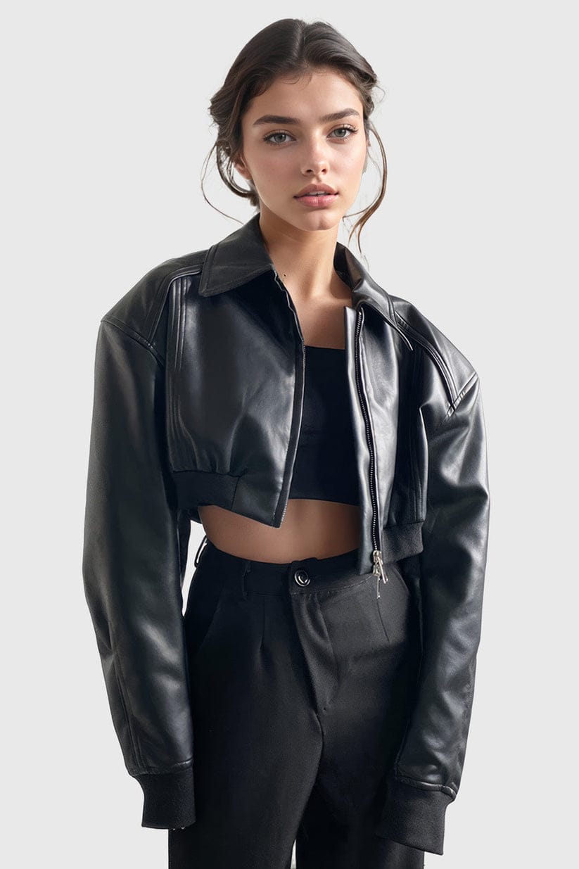 Leather Bomber Jacket