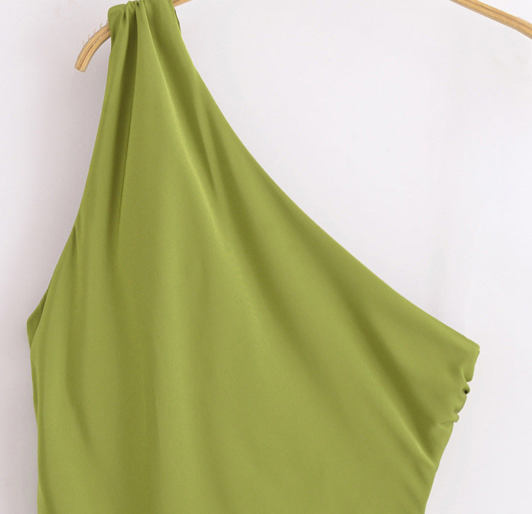 Zar Satin Texture Midi Dress