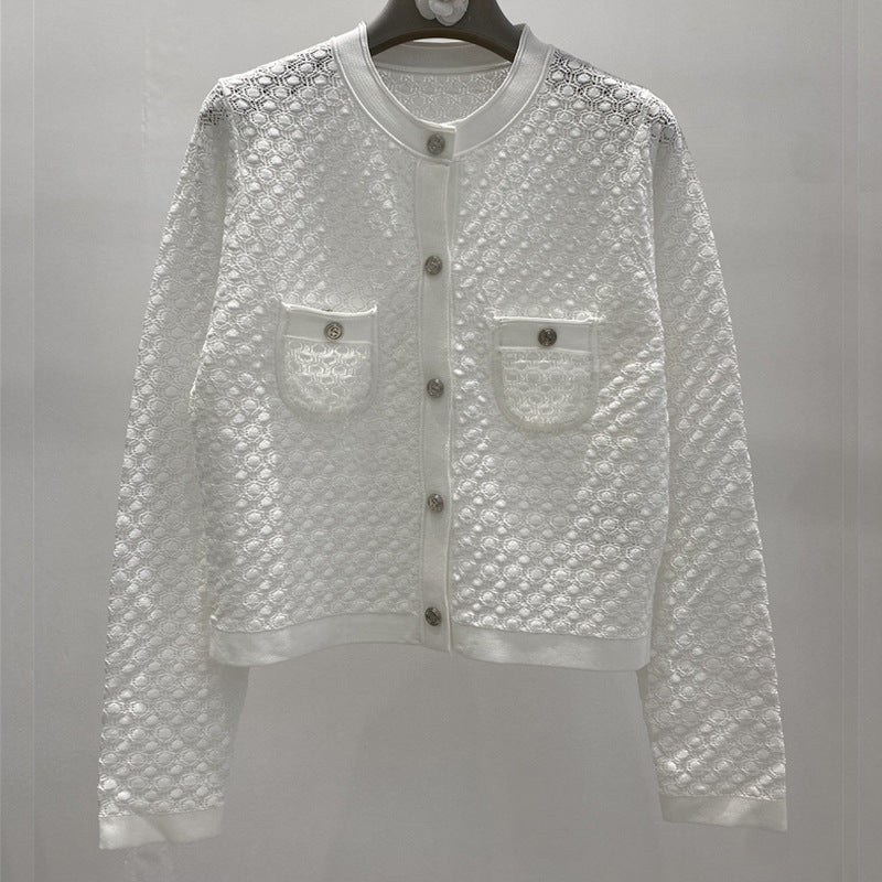 Hollow ice silk jacket