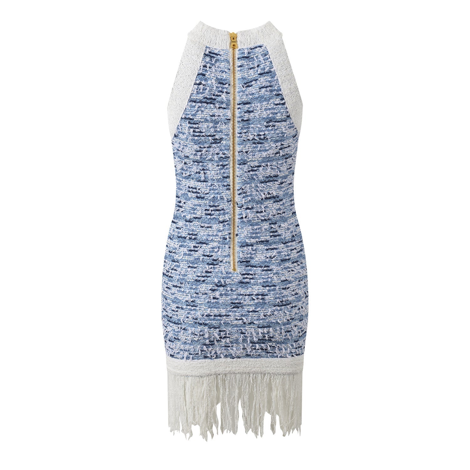 Tassel tweed vest skirt women's 2024 summer new temperament