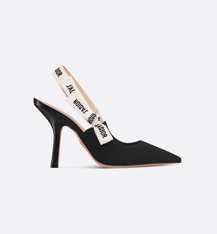 Dio-slingback pump Black Technical Fabric