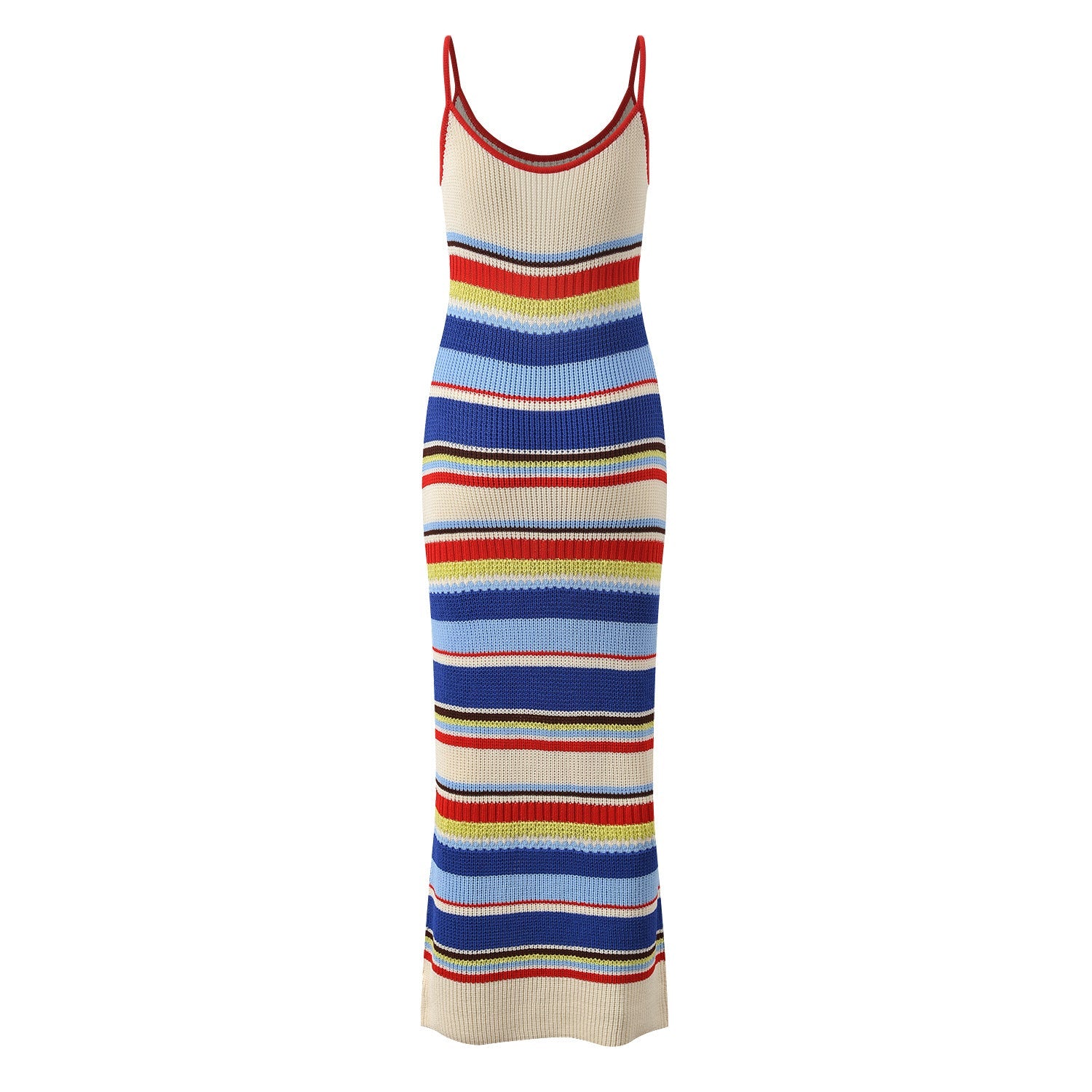 Rainbow stripes long sundress