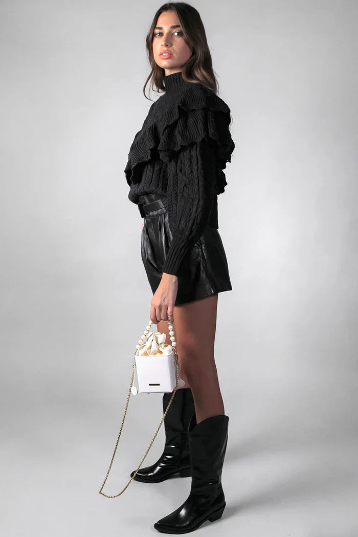 Leather Shorts Dress