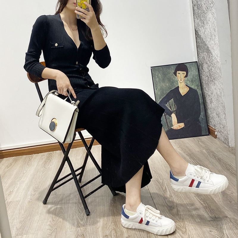 Knitted long skirts