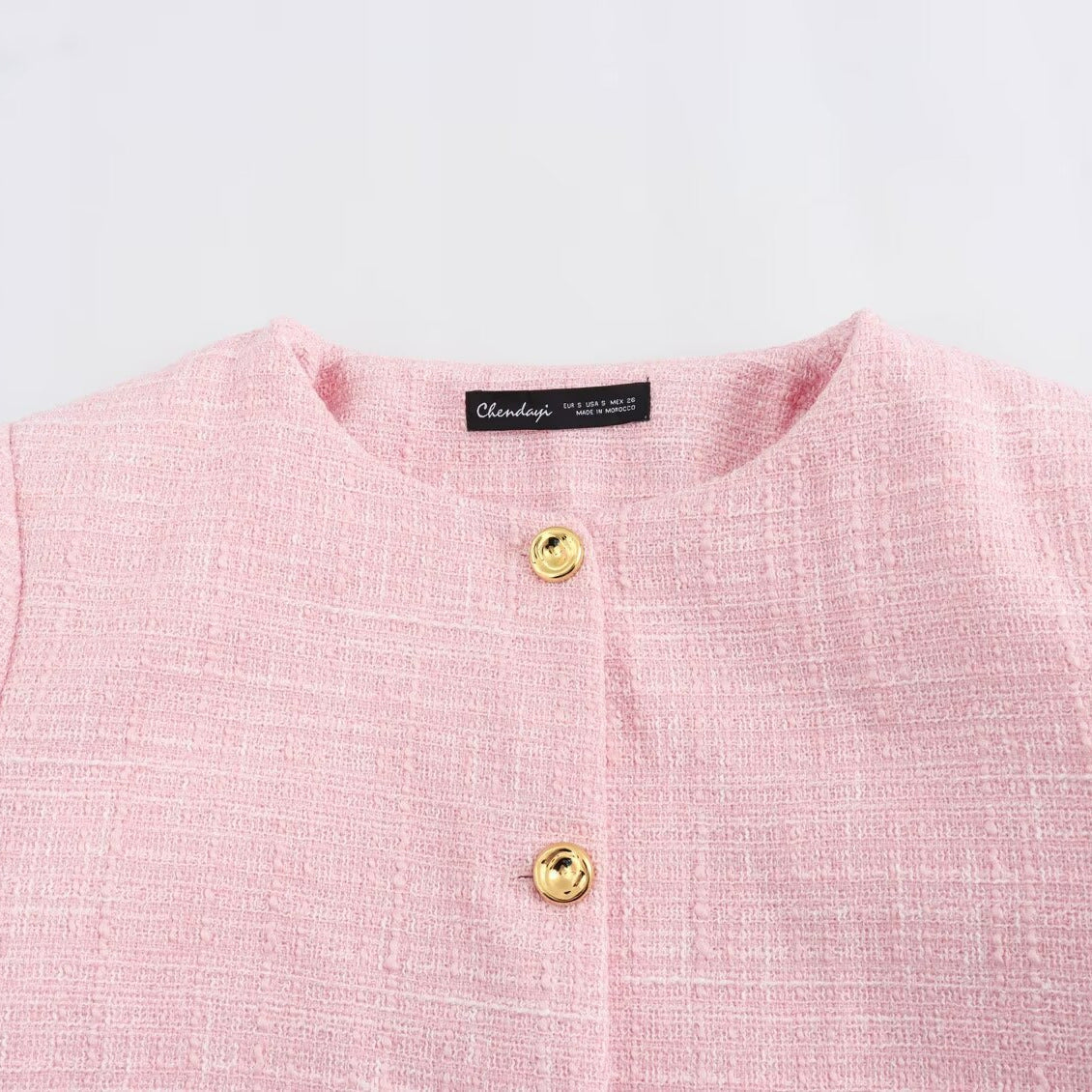 women's textured round neck blazer