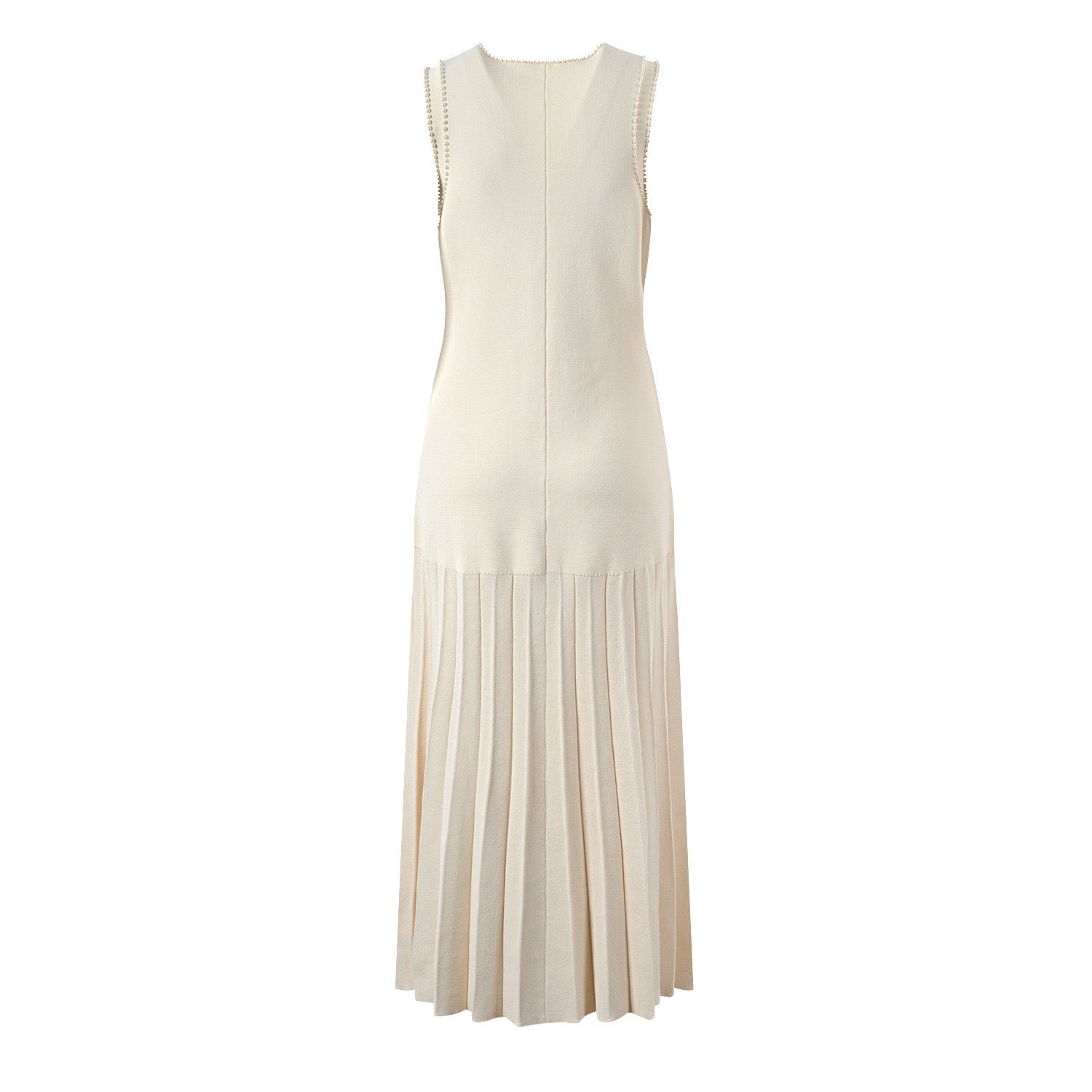 Zaidi Rachida Pearl-Trim Midi Dress