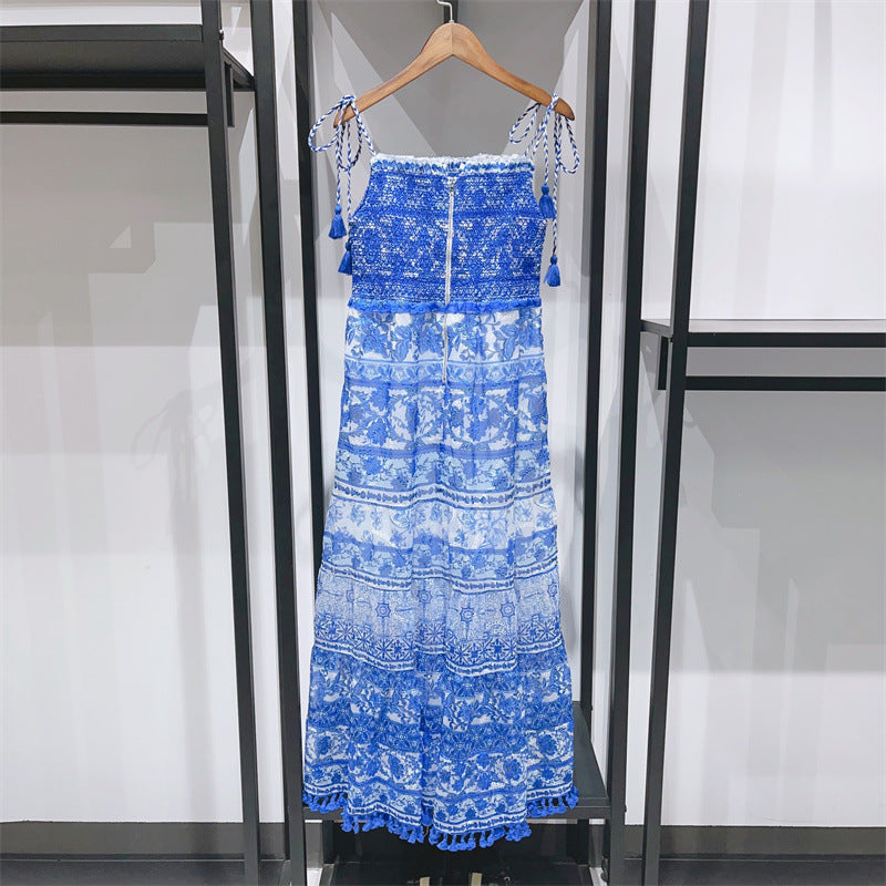 Vintage Off-shoulder slip dress