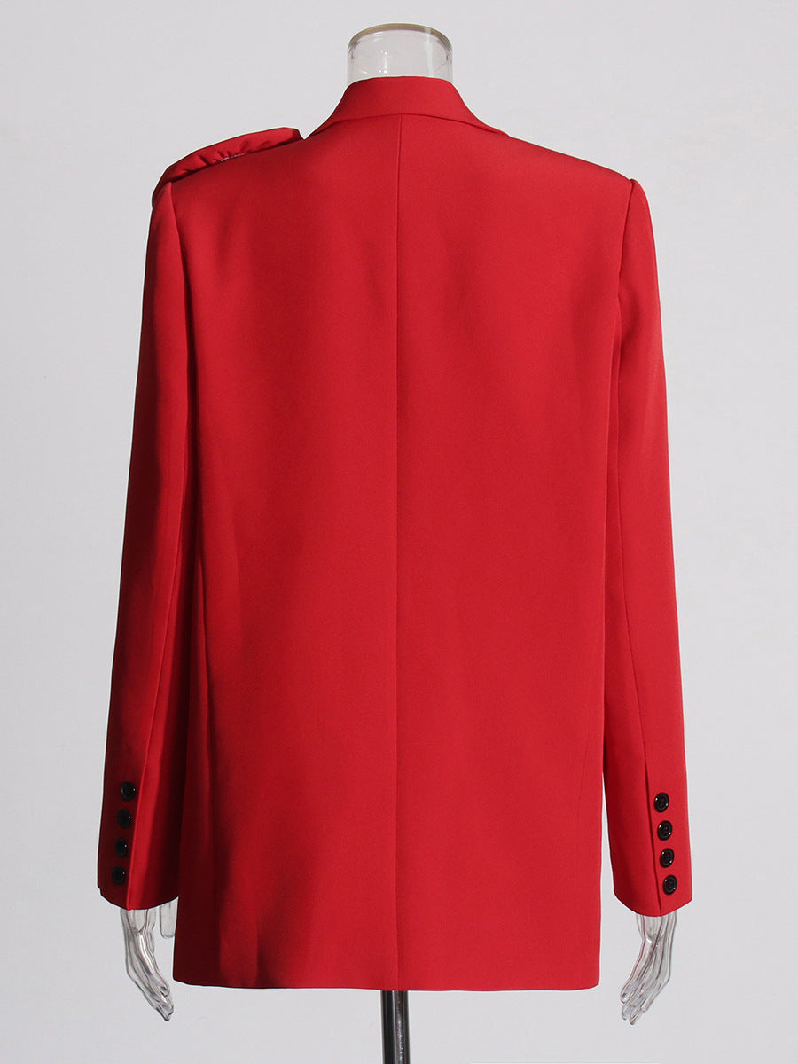 Rose stitching women blazer