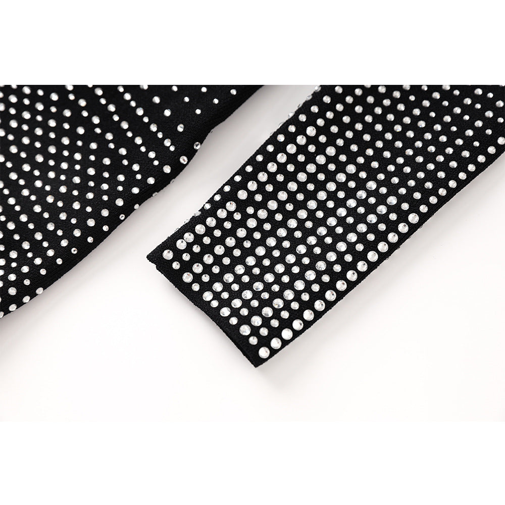 Shiny knitted elastic dress