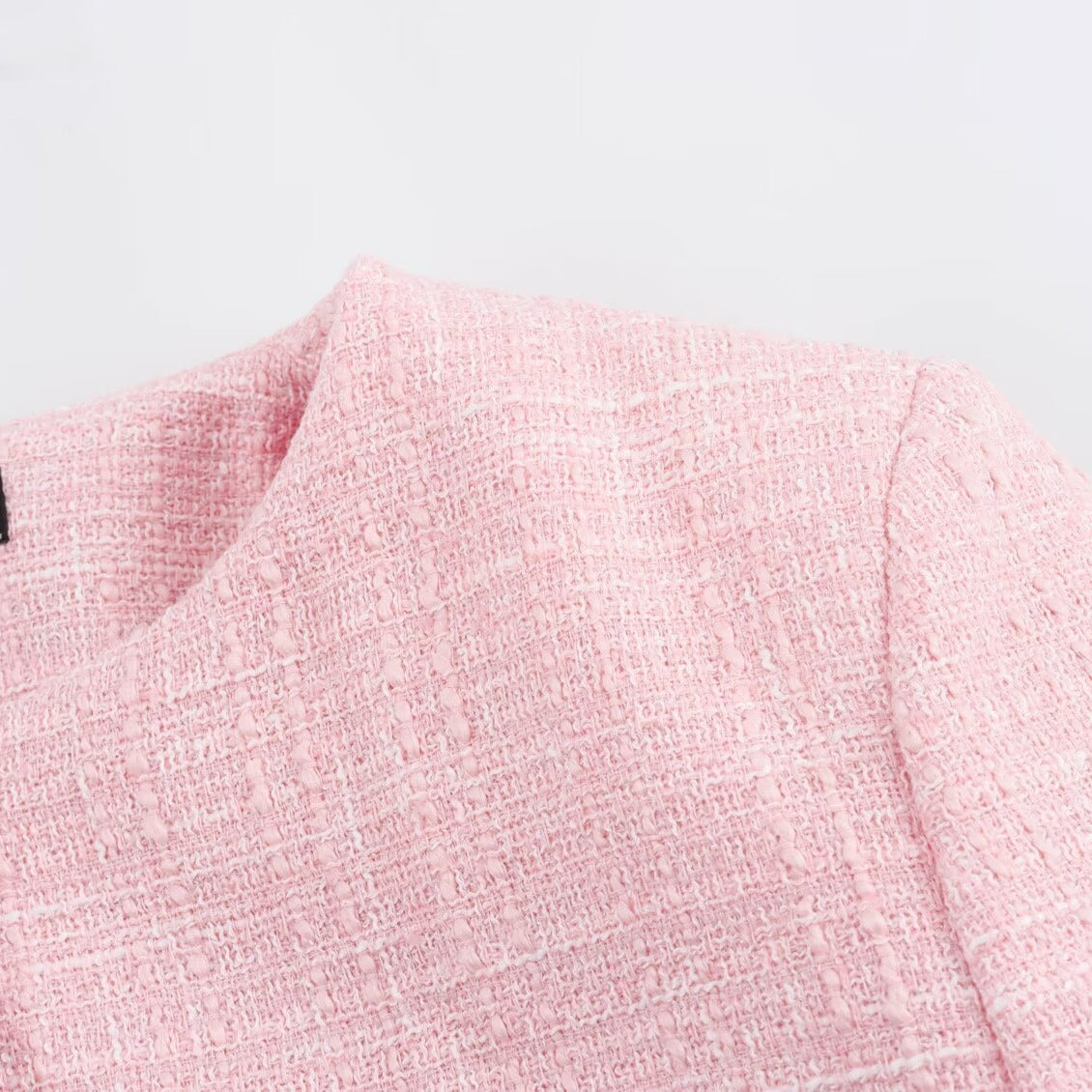 women's textured round neck blazer