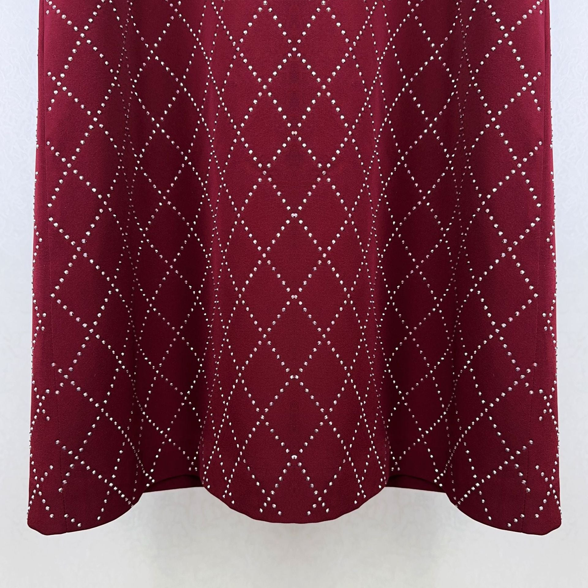 Wind Quilt Hot Diamond Sleeveless Halterneck Dress