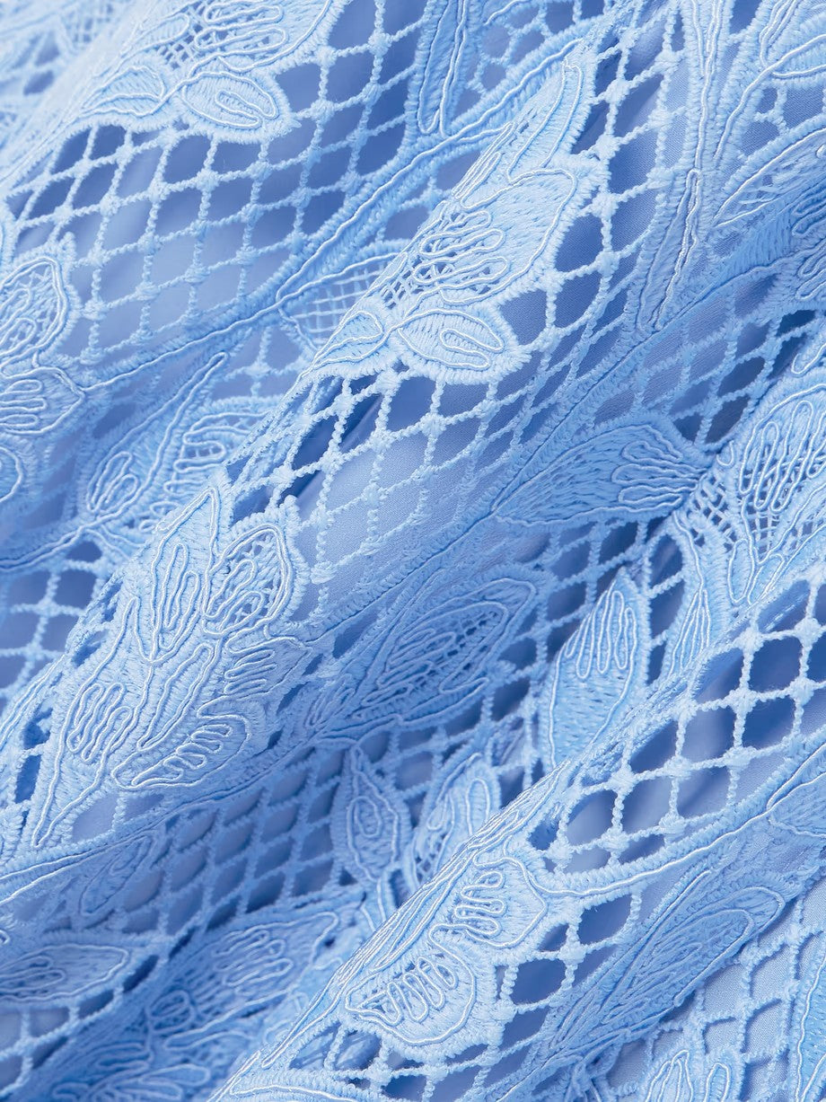 SELF-PORTRAIT Guipure lace midi dress