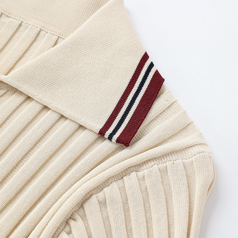 POLO Neck top Skirt Set