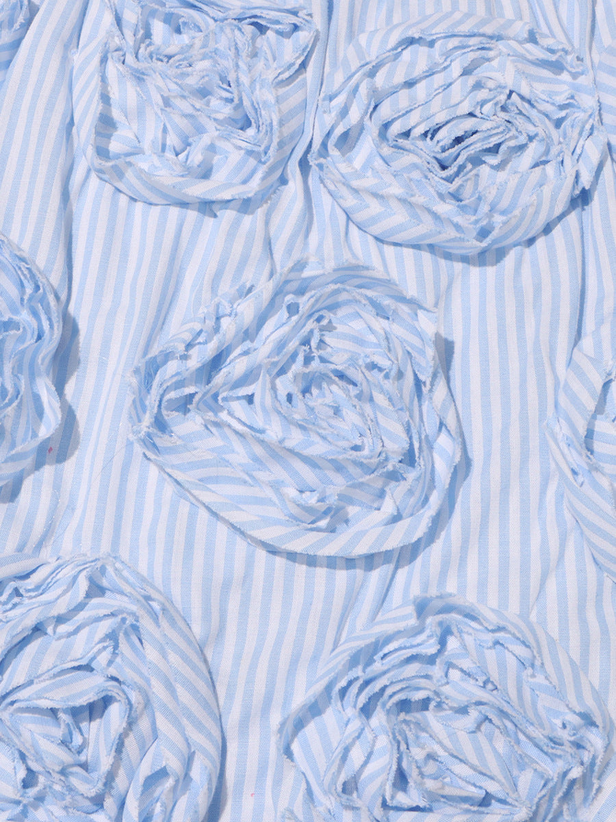 Lace-up stitching flower dress