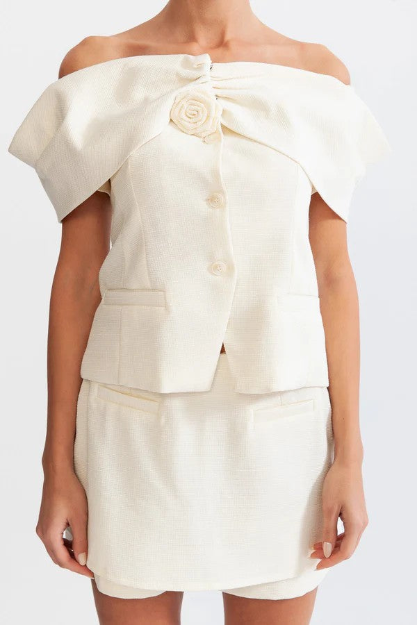 ELEANORA Elegant Co-Ord with Flower Detail