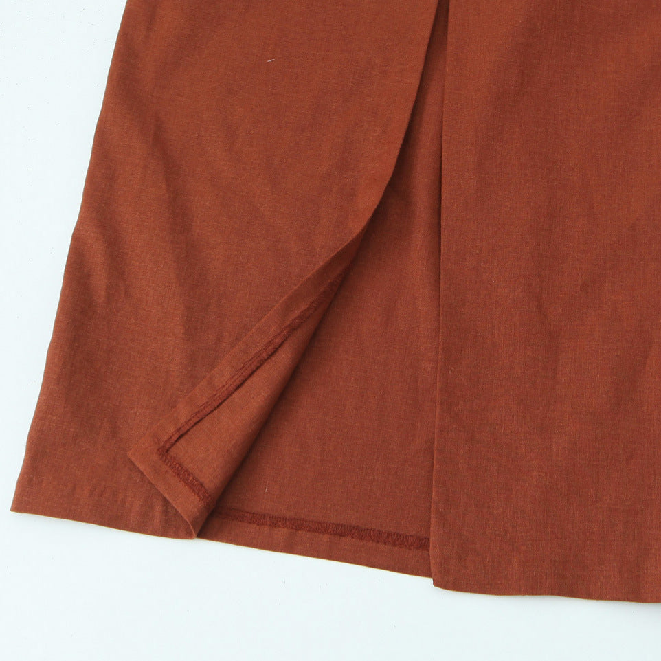 Zar Linen-blend Slim Fit Midi Dress