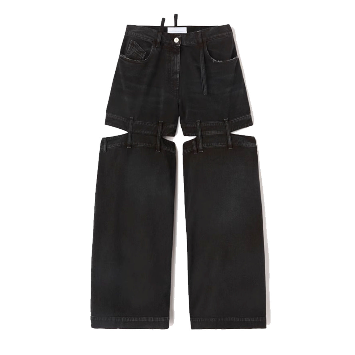 Leg-baring trend ultra-loose wide-leg pants