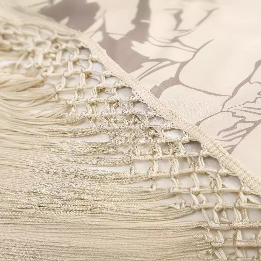 V-neck tassel waist dress