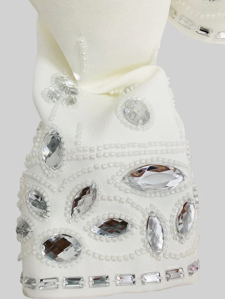 Diamond Embellished Co-Ord with Mini Skirt
