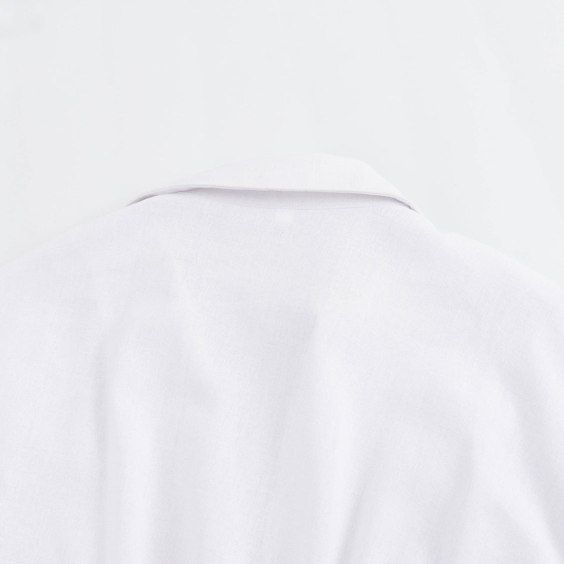 Linen blend Collared shirt dress