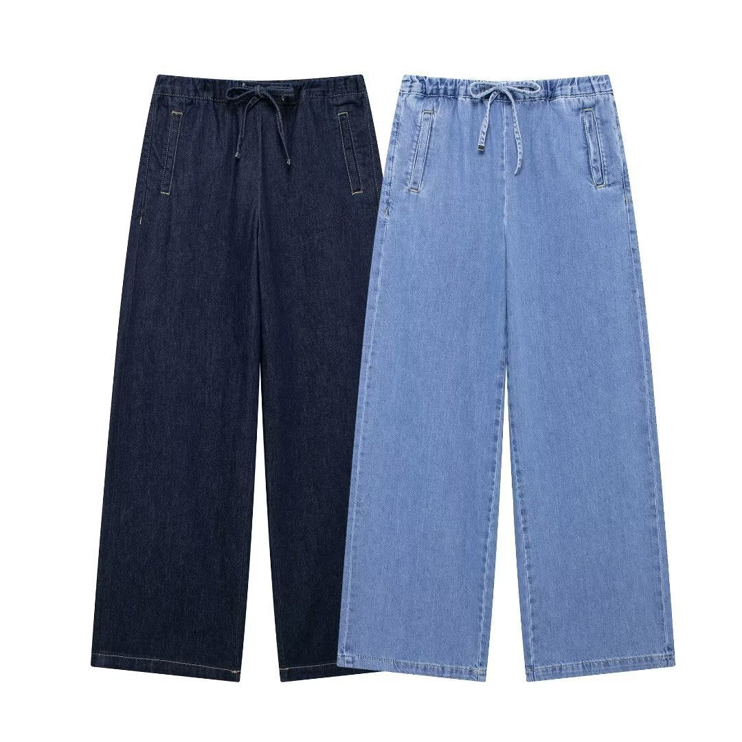 Denim shirt jogging jeans set