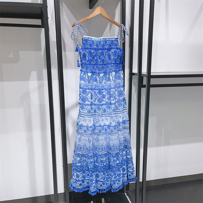 Vintage Off-shoulder slip dress