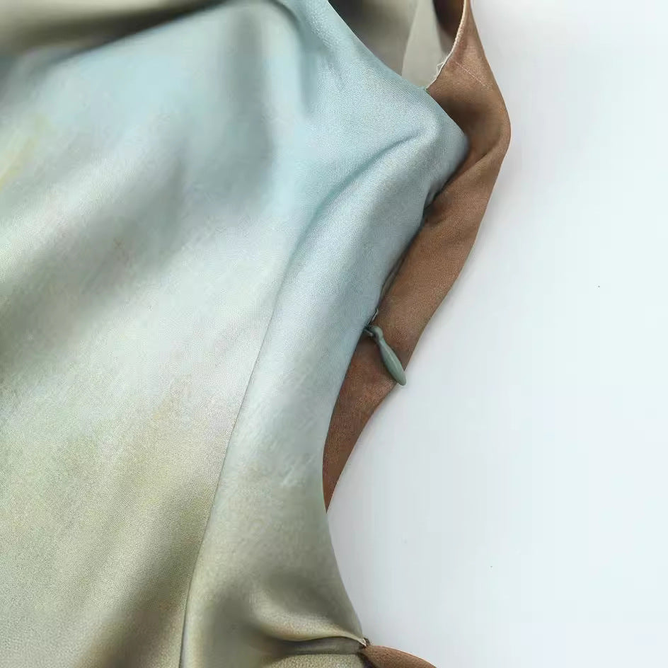 Zar Tie-Dye Printed Slit Dress