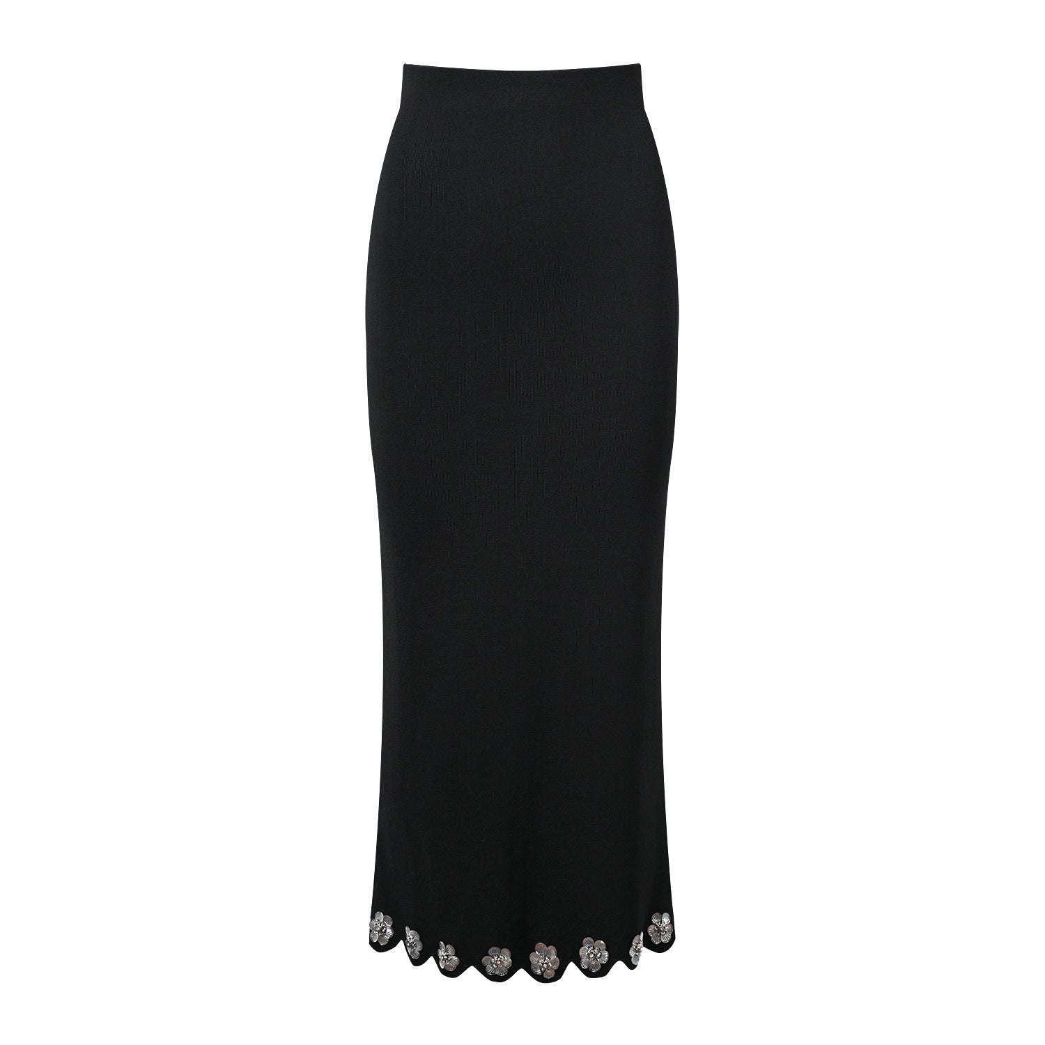 Top set flowers sleeveless knitted