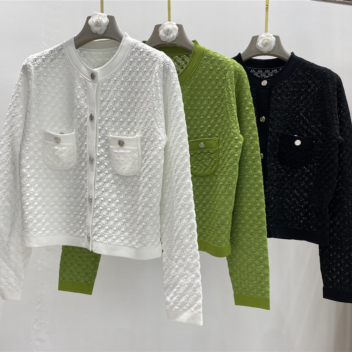 Hollow ice silk jacket