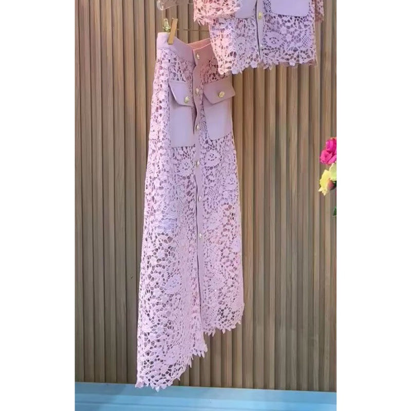 Short-sleeved celebrity style fashionable skirt