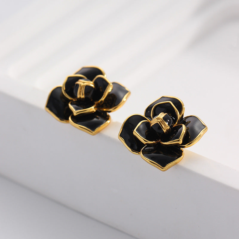 CELINE glazed studs earings
