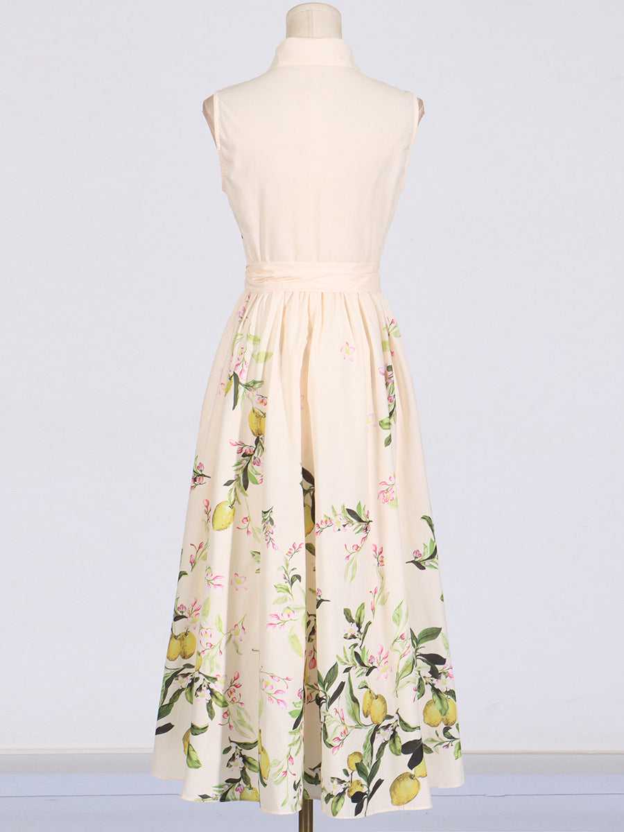 Retro sleeveless women dress